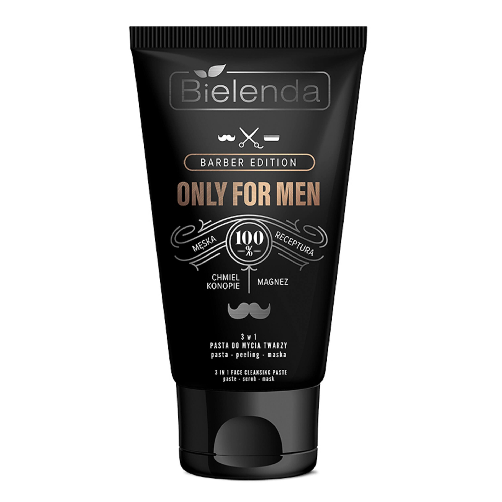 Bielenda Only For Men Barber Edition 3in1 Cleansing Paste Peeling Mask 150g