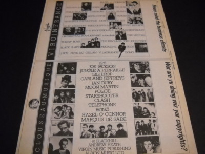 HAZEL O'CONNOR Captain Beefheart MIKE OLDFIELD Dead Kennedys '81 PROMO POSTER AD