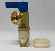 WASHER OUTLET BOX VALVE 1/2" CPVC CONNECTION BLUE HANDLE WITH LOCKNUT