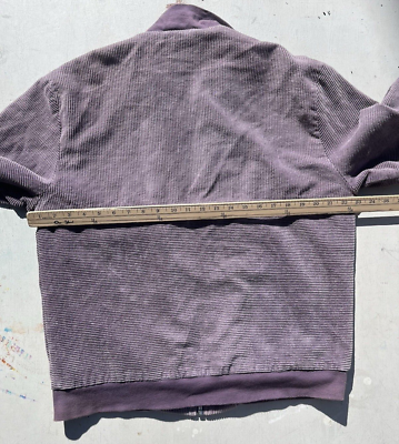 Men's Alltimers Jacket Purple Jeremih M Cord Retro Full Zip Bomber