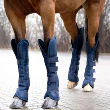 HORZE - Horse Shipping Boots - Color: Peacot Blue - Set Of 4