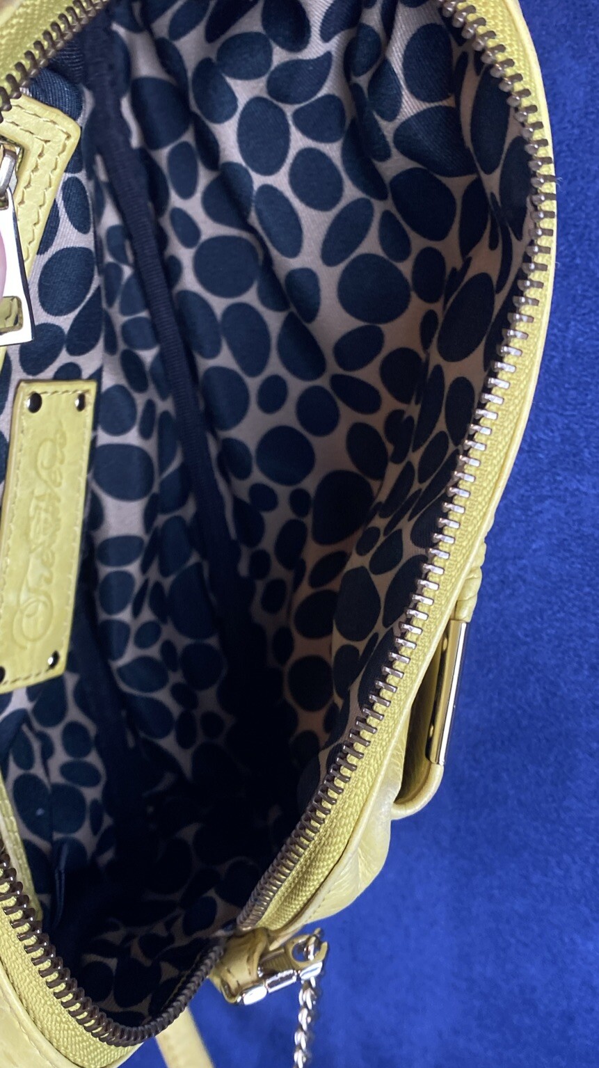 Tre Vero Crossbody Yellow Leather Camera Bag Purs… - image 7