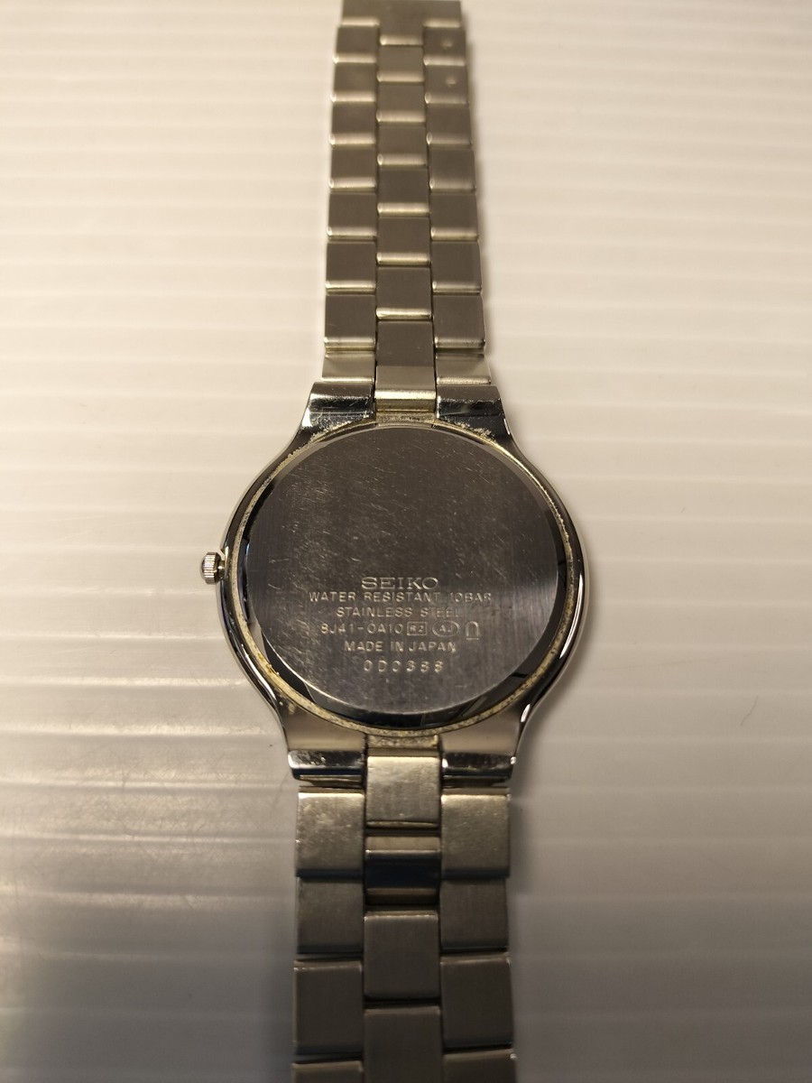 Seiko Dolce 8J41-0A10 Quartz White Dial Mens Vintage Watch from