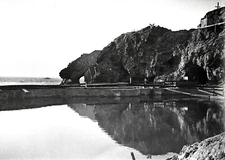 c.1890 SAN FRANCISCO~EARLY CONSTRUCTION SUTRO BATHS w/SEAWALL,PT. LOBOS~NEGATIVE
