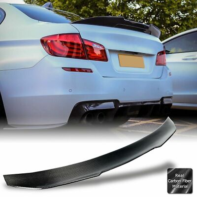For 11-16 BMW F10 F18 528i 535i 550i M5 PSM-STYLE CARBON REAR TRUNK SPOILER WING