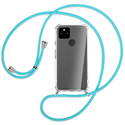 Handykette für Google Pixel 5a 5G (6.2'') türkis Hülle mit Band Kordel