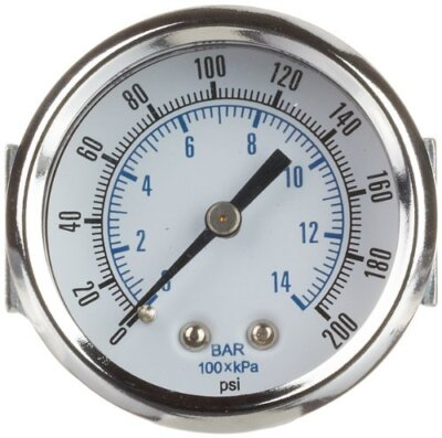 #ad #ad 1.5quot; Dial U Clamp Panel Mount Dry Pressure Gauge 0 100 psi 1 8quot; NPT Male $29.09