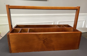 RARE Vintage Levenger Solid Wood Reader's Toolbox Portable Desk Top Organizer