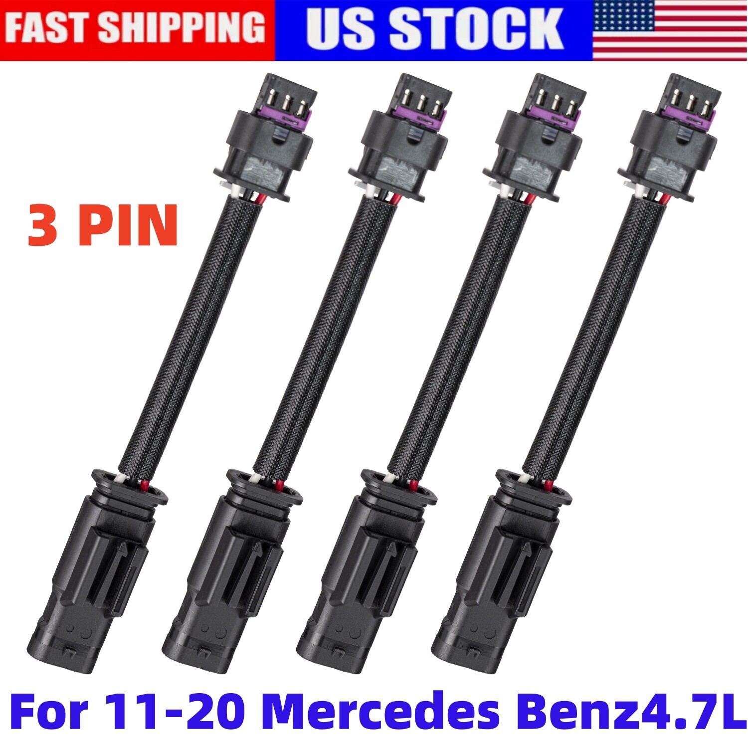 11-20 For Mercedes Benz4.7L Camshaft Position Sensor 3Pin Harness Extension M278