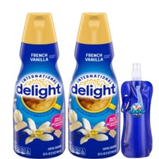 Int'l Delight French Vanilla Liquid Coffee Creamer 2 Pack 32 oz. W/ Bottle