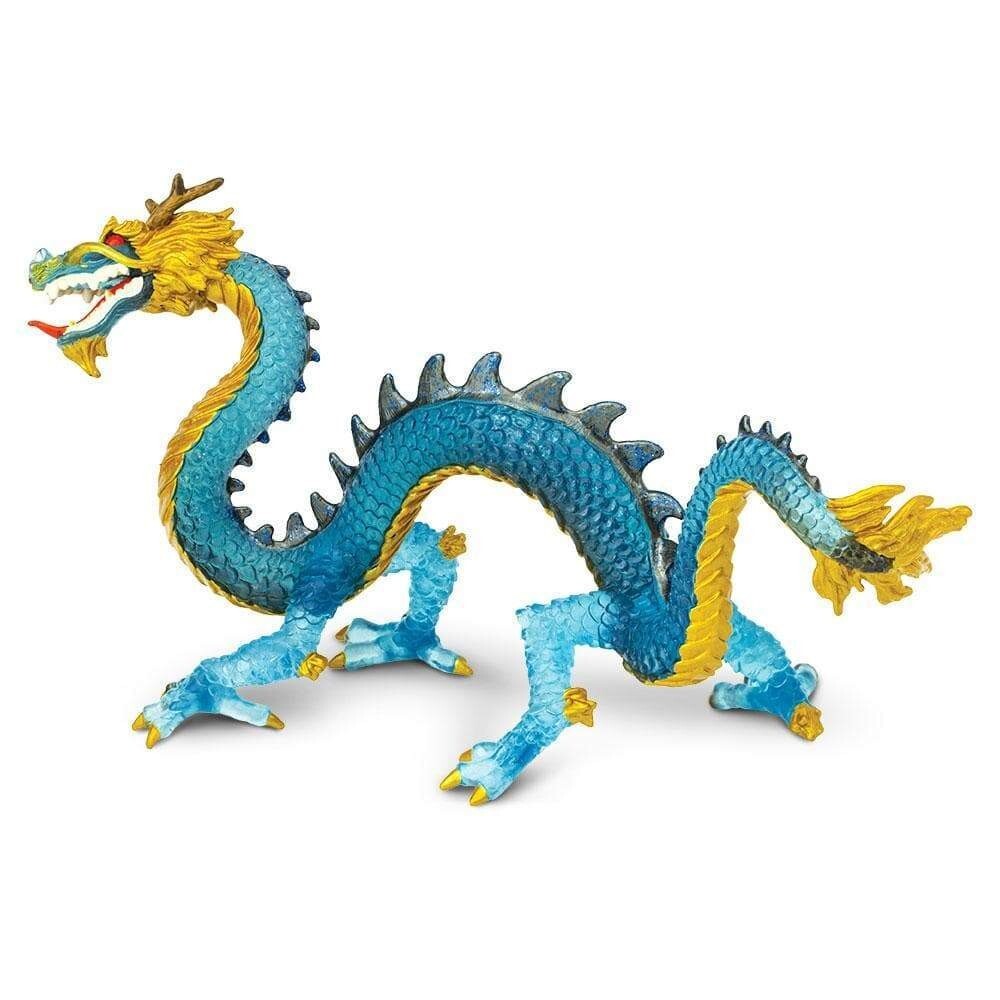 BLUE DRAGON　フィギュア　非売品 Krystal Blue Chinese Dragon Safari Ltd Draco Toy Fantasy