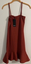NEW Nastygal Dress Womens Small 4 Rust Color A-line Sleeveless Tank Knit Ladies