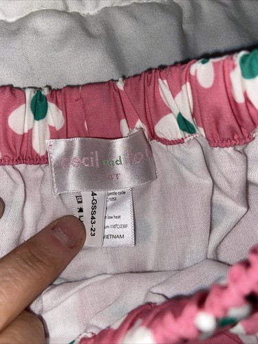 Cecil And Lou Pink Summer Outfit Set Cap Sleeve Ruffle Size 4T - Picture 6 of 6