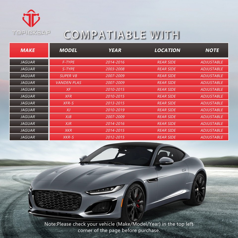 4Pc Rear Torque Tie Rod & Sway Bar Link Kit For Jaguar S-Type XJ8 Super ...