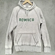 J. America Romaca Men's Size Medium Hoodie Sweatshirt Gray Cotton Blend Unisex