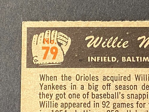 Willie Miranda 1955 Bowman # 79 - Free Shipping - Picture 7 of 10