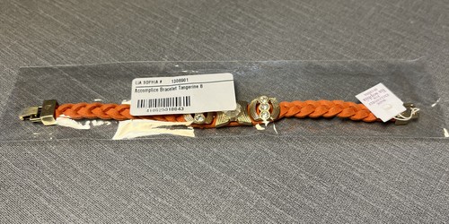 NWT Lia Sophia ACCOMPLICE BRACELET -TANGERINE BRAIDED LEATHER - FUN & STYLISH - Picture 8 of 8