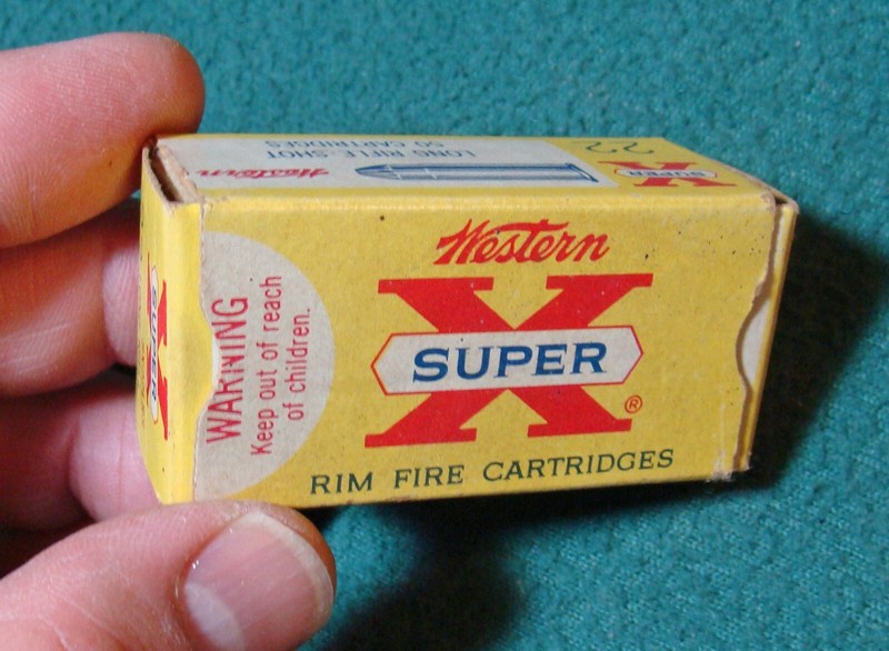 Vintage Western Super X EMPTY 22 LR Ammo Box SX22LRS Shotshells *Box Only* Olin