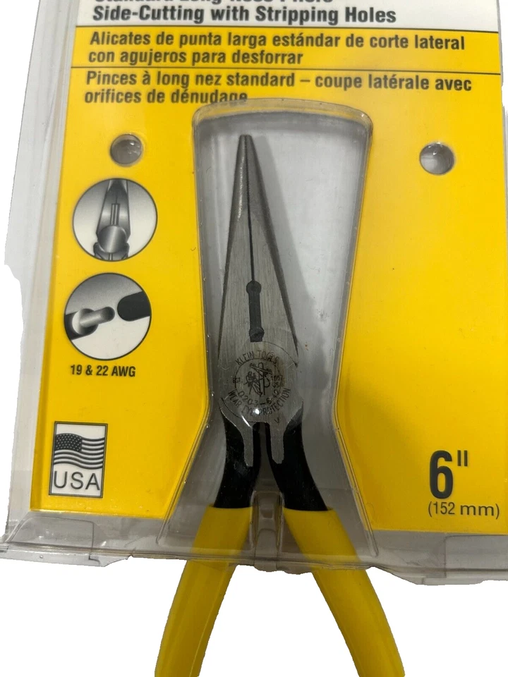 Klein 工具标准长鼻钳侧切带剥孔 D203-6H2 — 第 2/4 张图片