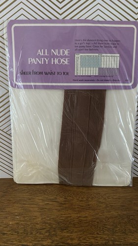 Vintage Kohls All Nude Pantyhose Sheer To Waist Suntan Small 1960s NOS - Picture 3 of 4