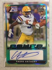 2021 Pro Set Power Andre Anthony R/C Teal Auto #d 46/99
