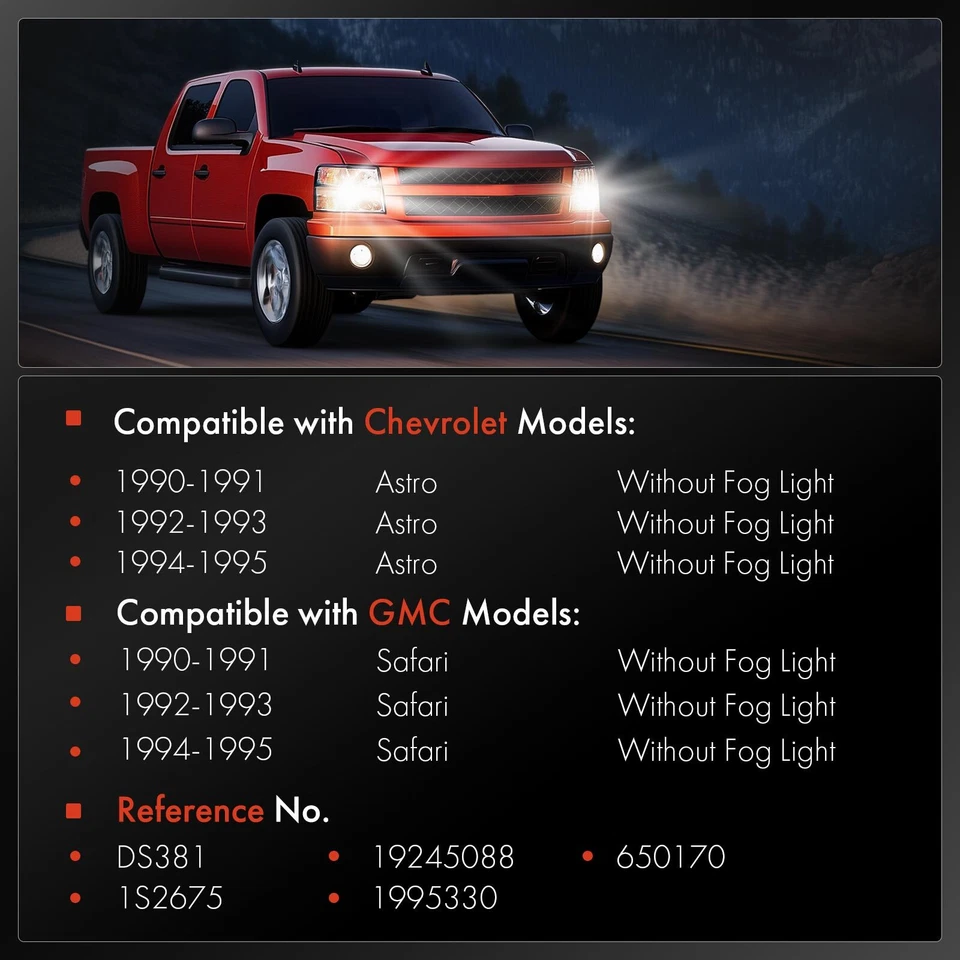 Interruptor de faros para Chevrolet Astro GMC Safari 1990 1991 1992 1993 1994 1995 Foto 2 de 4