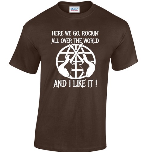 Status Quo Inspired T-Shirt Original Design Rockin' All Over The World Homage - Picture 3 of 7