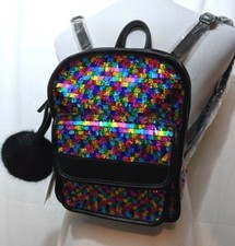 Skinny Dip London Rainbow Iridescent Sequin Bling Mini Backpack - Nwt Rare