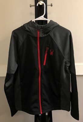 Spyder Men's Mendoza Full Zip Softshell Jacket Black-Size M