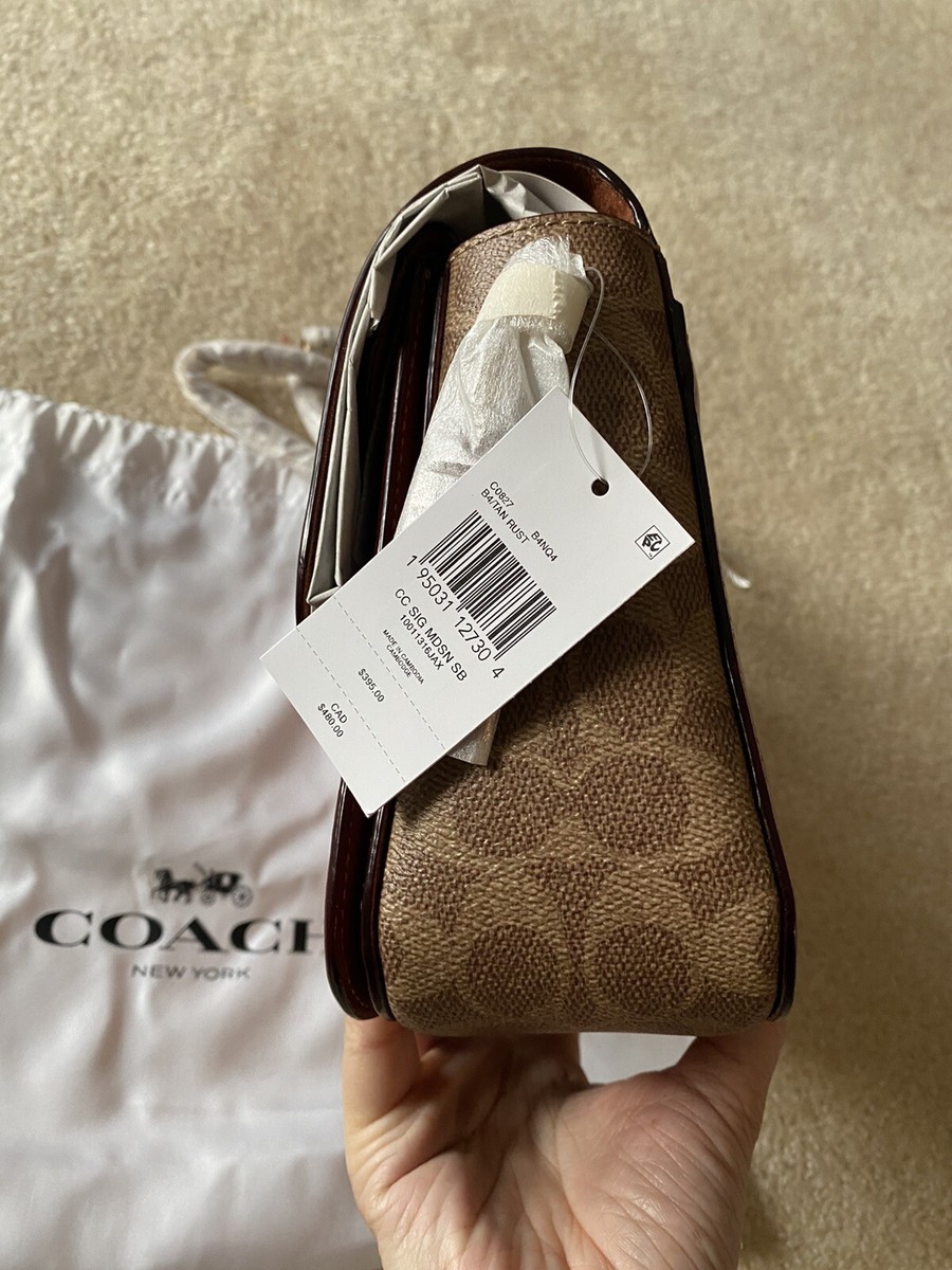 Coach ◆ C0827 Madison shoulder bag in signature canvas COACH Signature Canvas Madison Shoulder Bag C0827 NWT | eBay