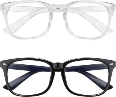 Blue Light Blocking Glasses, 2 Pack Blue Light Glasses Men, Blue Light Glasse...