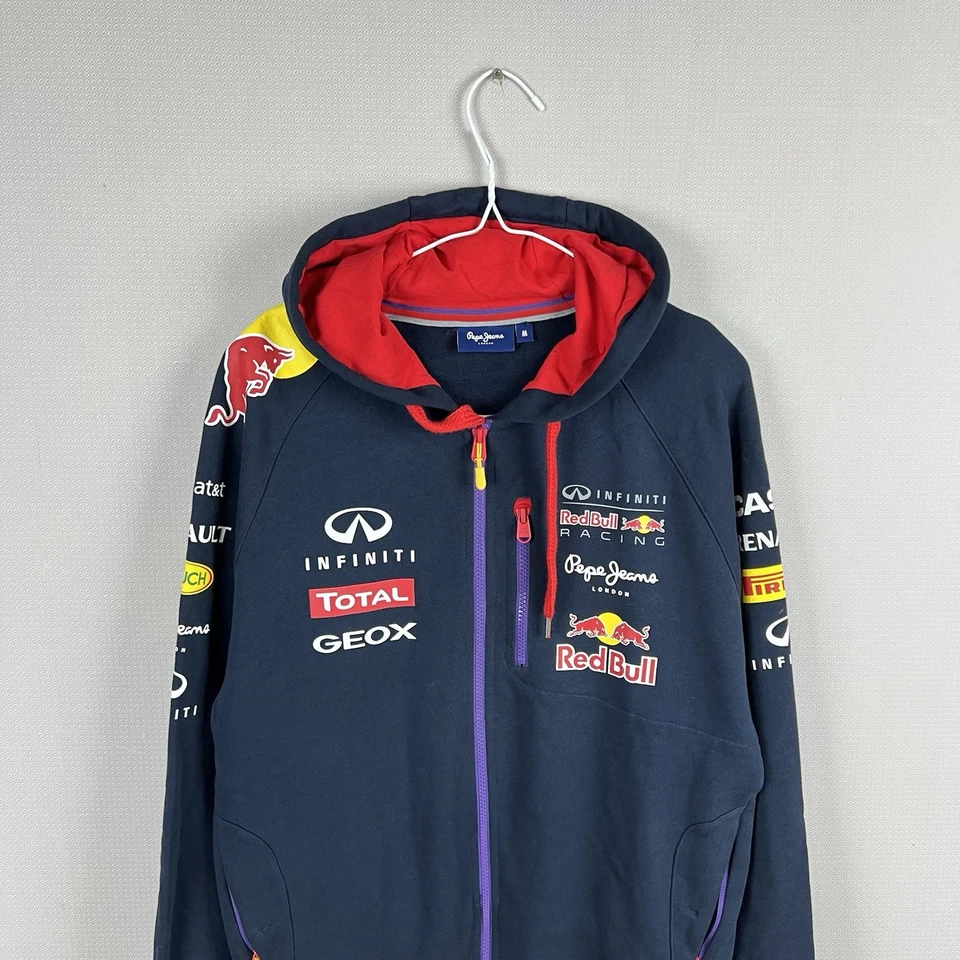 Pepe Jeans Red Bull F1 Fórmula Uno Carreras Cremallera Completa Sudadera con Capucha Para Hombre Talla Memium Foto 3 de 4