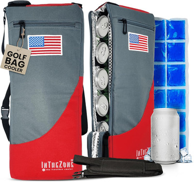 Frostbox Golf Bag Cooler with Ice Pack | Insulated 6-Can Beer Sleeve | Stays Col