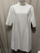 Alice + Olivia Women's Mock Neck Winter White Dress Size 10