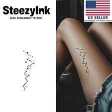 SteezyInk temporary tattoo Flow Through last upto 2 weeks 2 x 7 inch