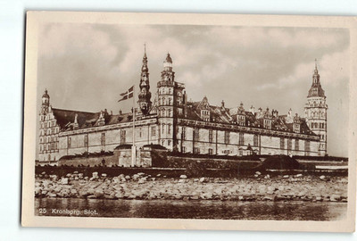 Old Vintage Postcard of Kronborg Slot Hamlet's Castle Elsinore Denmark