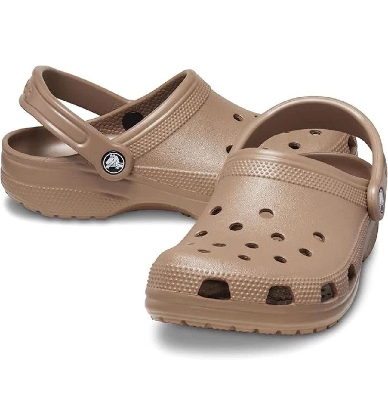 NEW Crocs Classic Clog Slip On Latte Brown 10001-2Q9 Clogs Sandals Mens Size 12