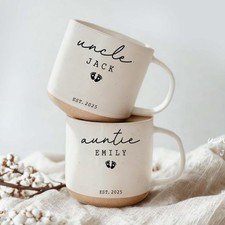Tazza personalizzata con nome zia 12 oz, tazza regalo annuncio gravidanza personalizzata