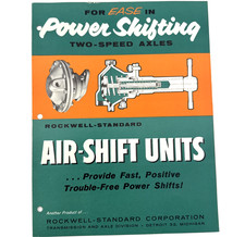 Rockwell-standard Power Shifting Two-speed Axles Sp-5911 Brochure 1959 Rockwell-standard Power Shifting Two-speed Axles Sp-5911 Brochure 1959
