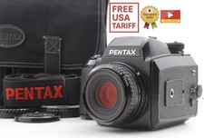  MINT  w/Bag Pentax 645N Camera SMC A 75mm f2.8 Lens 120 Film Back From JAPAN