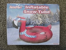 AmeMon Inflatable Snow Tube - Flamingo Design