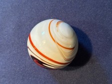 Vintage Glass Ox Blood White Swirl Marble Automobile Gear Shifter Knob Handle Vintage Glass Ox Blood White Swirl Marble Automobile Gear Shifter Knob Handle