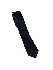 Monoprix Homme Bleu Marine Navy Blue Polka Dot Skinny Tie Men's