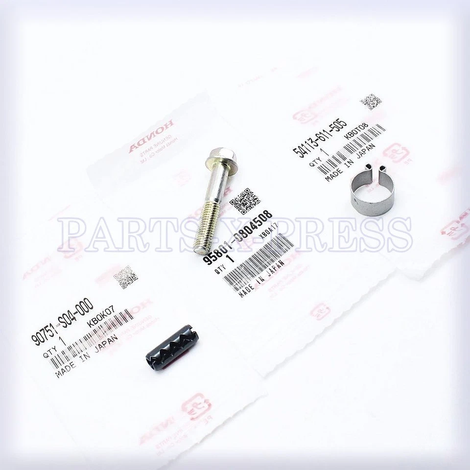 NUEVO GENUINO FABRICANTE DE EQUIPOS ORIGINALES HONDA CIVIC DEL SOL PASADOR DE ACOPLAMIENTO DE CAMBIO Y CLIP EN C Y JUEGO DE ABRAZADERAS DE PERNO Foto 2 de 4