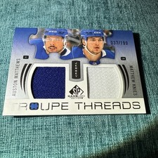2025-26 SP Game Used #TTMM - Matthews / Knies - Troupe Threads /199 - Toronto