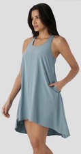 NEW Breezeful RacerPocket High Low Flowy Quick Dry Casual Dress Beach S 4/6 Boho