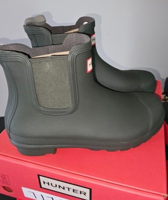 Hunter Women's Size 7 Original Chelsea Boots Dark Olive Green Matte NEW IN BOX