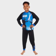 Star Wars Lightsabers Kids 2 Piece Pajamas Set Size 4 Luke  Darth Vader NEW