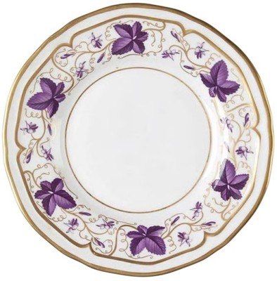 Royal Worcester Purple Vine Bread & Butter Dessert Plate Bone China England Vtg