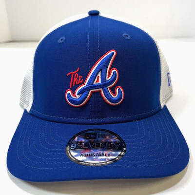 Atlanta Braves MLB NE 2024 City Connect Trucker Snapback Hat~Royal/White